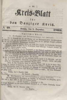 Kreis-Blatt für den Danziger Kreis. 1860, № 49 (8 Dezember)