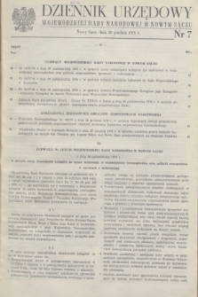 Dziennik Urzędowy Wojewódzkiej Rady Narodowej w Nowym Sączu. 1976, nr 7 (20 grudnia)