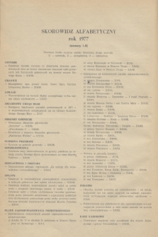 Dziennik Urzędowy Wojewódzkiej Rady Narodowej w Nowym Sączu. 1977, Skorowidz alfabetyczny : rok 1977