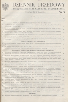 Dziennik Urzędowy Wojewódzkiej Rady Narodowej w Nowym Sączu. 1977, nr 3 (27 lipca)