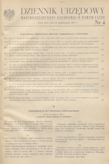 Dziennik Urzędowy Wojewódzkiej Rady Narodowej w Nowym Sączu. 1977, nr 4 (28 października)