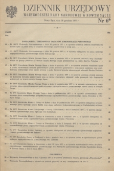 Dziennik Urzędowy Wojewódzkiej Rady Narodowej w Nowym Sączu. 1977, nr 6 (30 grudnia)