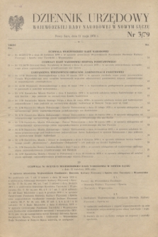 Dziennik Urzędowy Wojewódzkiej Rady Narodowej w Nowym Sączu. 1979, nr 3 (21 maja)