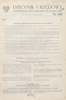 Dziennik Urzędowy Wojewódzkiej Rady Narodowej w Nowym Sączu. 1980, nr 1 (18 lutego)