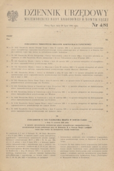 Dziennik Urzędowy Wojewódzkiej Rady Narodowej w Nowym Sączu. 1981, nr 4 (28 lipca)