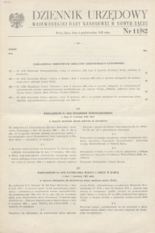 Dziennik Urzędowy Wojewódzkiej Rady Narodowej w Nowym Sączu. 1982, nr 11 (4 października)