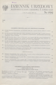 Dziennik Urzędowy Wojewódzkiej Rady Narodowej w Nowym Sączu. 1982, nr 15 (31 grudnia)