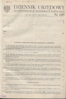 Dziennik Urzędowy Wojewódzkiej Rady Narodowej w Nowym Sączu. 1983, nr 1 (25 lutego)