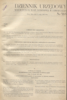 Dziennik Urzędowy Wojewódzkiej Rady Narodowej w Nowym Sączu. 1983, nr 3 (11 maja)