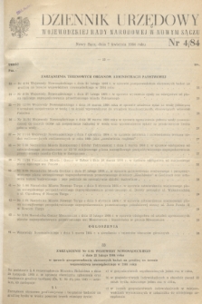 Dziennik Urzędowy Wojewódzkiej Rady Narodowej w Nowym Sączu. 1984, nr 4 (7 kwietnia)
