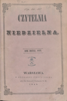 Czytelnia Niedzielna. R.2, № 1 (4 stycznia 1857)