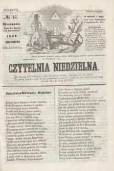 Czytelnia Niedzielna. R.2, № 15 (12 kwietnia 1857)