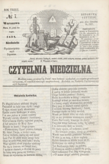 Czytelnia Niedzielna. R.3, № 7 (14 lutego 1858)