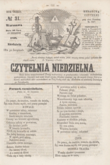 Czytelnia Niedzielna. R.3, № 31 (1 sierpnia 1858)