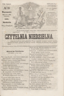 Czytelnia Niedzielna. R.3, № 39 (26 września 1858)