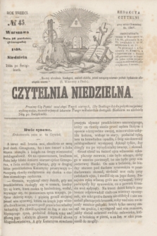 Czytelnia Niedzielna. R.3, № 45 (7 listopada 1858)