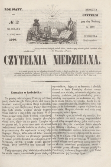 Czytelnia Niedzielna. R.5, № 12 (18 marca 1860)