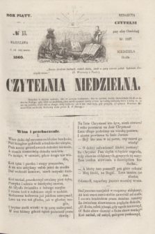 Czytelnia Niedzielna. R.5, № 13 (25 marca 1860)