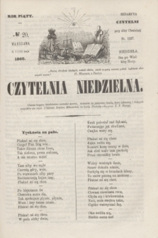 Czytelnia Niedzielna. R.5, № 20 (13 maja 1860)