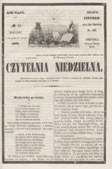 Czytelnia Niedzielna. R.5, № 46 (11 listopada 1860)
