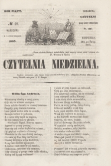 Czytelnia Niedzielna. R.5, № 48 (26 listopada 1860)