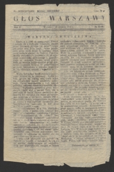 Głos Warszawy. R.2, № 52 (20 sierpnia 1943) = № 61