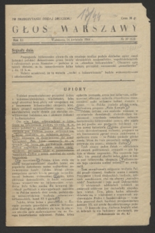 Głos Warszawy. R.3, № 30 (14 kwietnia 1944) = № 122