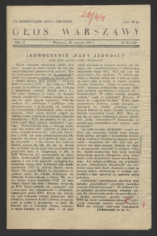 Głos Warszawy. R.3, № 50 (30 czerwca 1944) = № 143