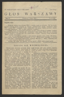 Głos Warszawy. R.3, № 52 (7 lipca 1944) = № 145
