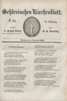 Schlesisches Kirchenblatt. Jg.9, № 45 (11 November 1843)