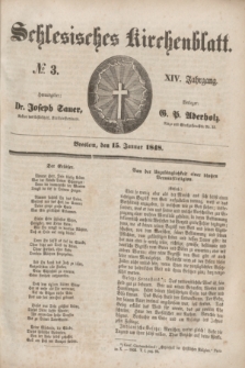 Schlesisches Kirchenblatt. Jg.14, № 3 (15 Januar 1848) + dod.
