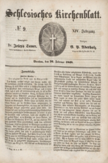 Schlesisches Kirchenblatt. Jg.14, № 9 (26 Februar 1848) + dod.