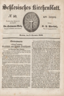 Schlesisches Kirchenblatt. Jg.14, № 50 (9 December 1848) + dod.