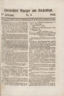 Literarischer Anzeiger zum Kirchenblatt. Jg.1, № 3 ([2 Mai] 1835)