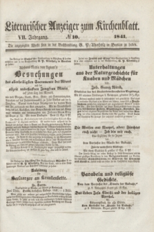 Literarischer Anzeiger zum Kirchenblatt. Jg.7, № 10 ([31 Juli] 1841)