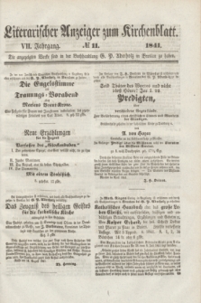 Literarischer Anzeiger zum Kirchenblatt. Jg.7, № 11 ([28 August] 1841)