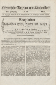 Literarischer Anzeiger zum Kirchenblatt. Jg.7, № 16 ([6 November] 1841)