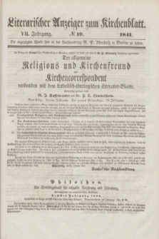 Literarischer Anzeiger zum Kirchenblatt. Jg.7, № 19 ([11 Dezember] 1841)