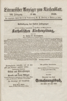 Literarischer Anzeiger zum Kirchenblatt. Jg.7, № 20 ([25 Dezember] 1841)