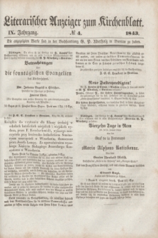 Literarischer Anzeiger zum Kirchenblatt. Jg.9, № 4 ([4 März] 1843)