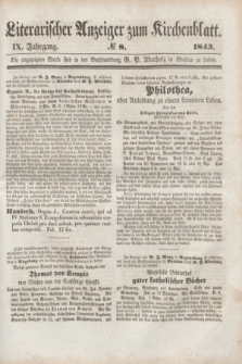 Literarischer Anzeiger zum Kirchenblatt. Jg.9, № 8 ([22 Mai] 1843)