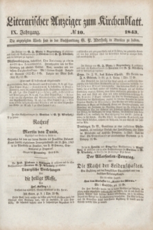Literarischer Anzeiger zum Kirchenblatt. Jg.9, № 10 ([8 Juli] 1843)