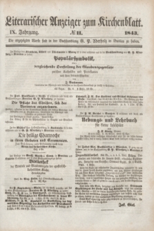 Literarischer Anzeiger zum Kirchenblatt. Jg.9, № 11 ([5 August] 1843)