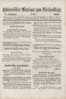 Literarischer Anzeiger zum Kirchenblatt. Jg.9, № 18 ([2 December] 1843)