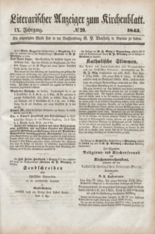 Literarischer Anzeiger zum Kirchenblatt. Jg.9, № 20 ([30 December] 1843)
