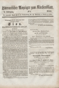 Literarischer Anzeiger zum Kirchenblatt. Jg.10, № 2 ([3 Februar] 1844)