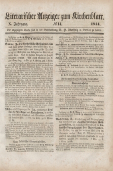 Literarischer Anzeiger zum Kirchenblatt. Jg.10, № 14 ([14 September] 1844)