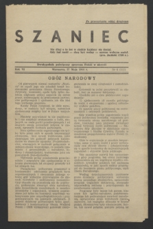 Szaniec : dwutygodnik poświęcony sprawom Polski w niewoli. R.6, nr 6 (27 maja 1944) = nr 112