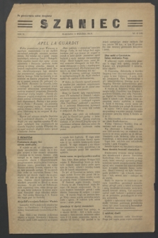 Szaniec : dwutygodnik poświęcony sprawom Polski w niewoli. R.6, nr 42 (15 września 1944) = nr 148