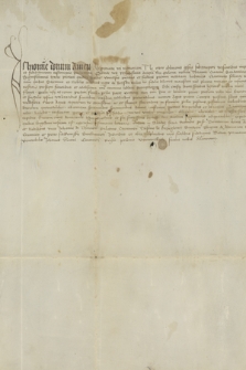 Dokument króla Władysława Jagiełły dotyczący nadania Matiaszowi Czarnemu ze Zboisk wsi Brzozowa (Lobetancz)